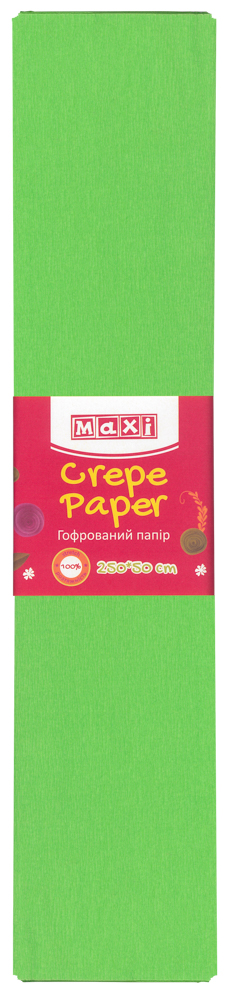 

Набор гофрированной бумаги Maxi 100% 50 х 250 см 10 шт Салатовой (MX61616-13)