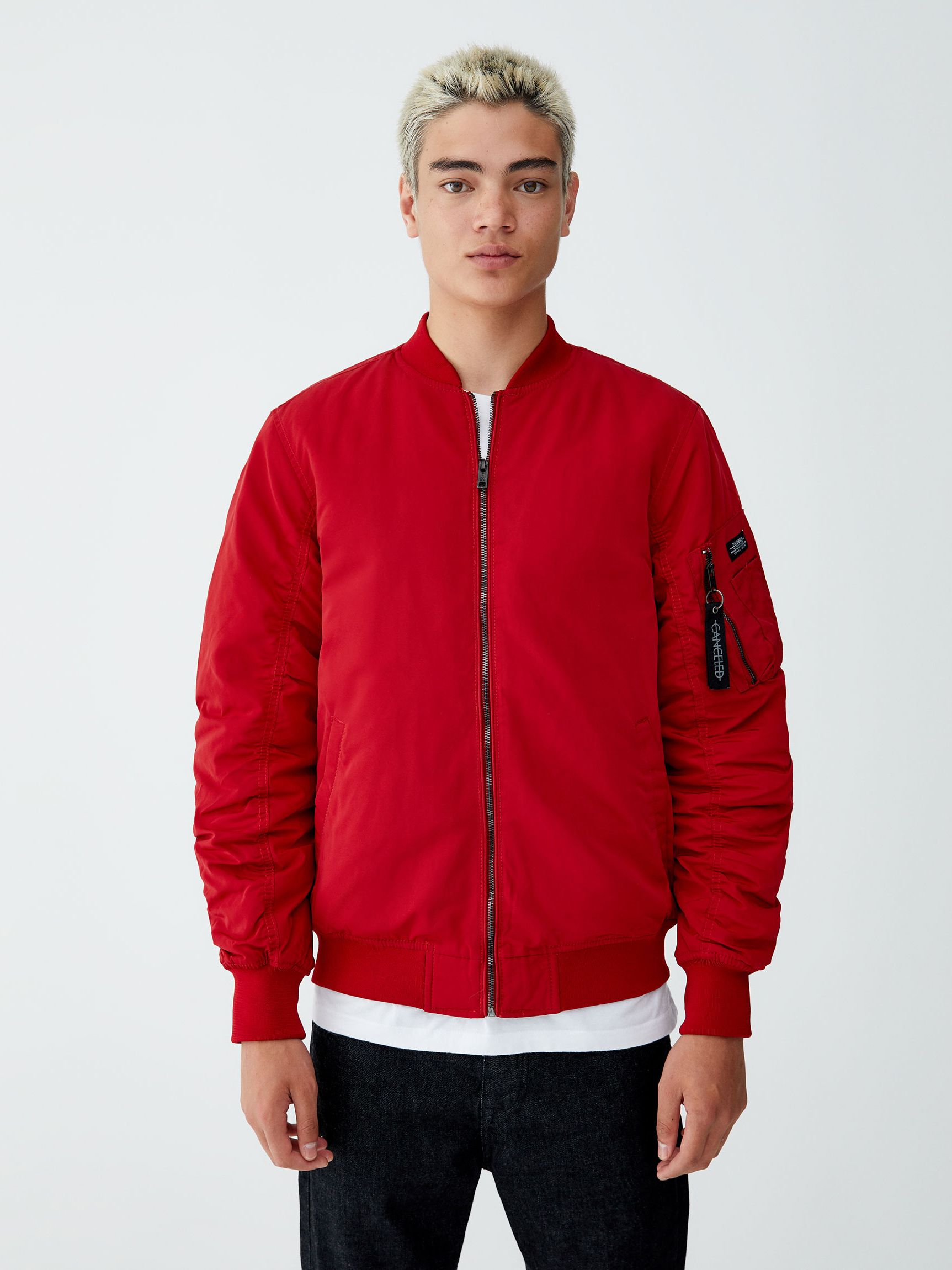 

Бомбер Pull & Bear 9711/505/600 M Бордовый