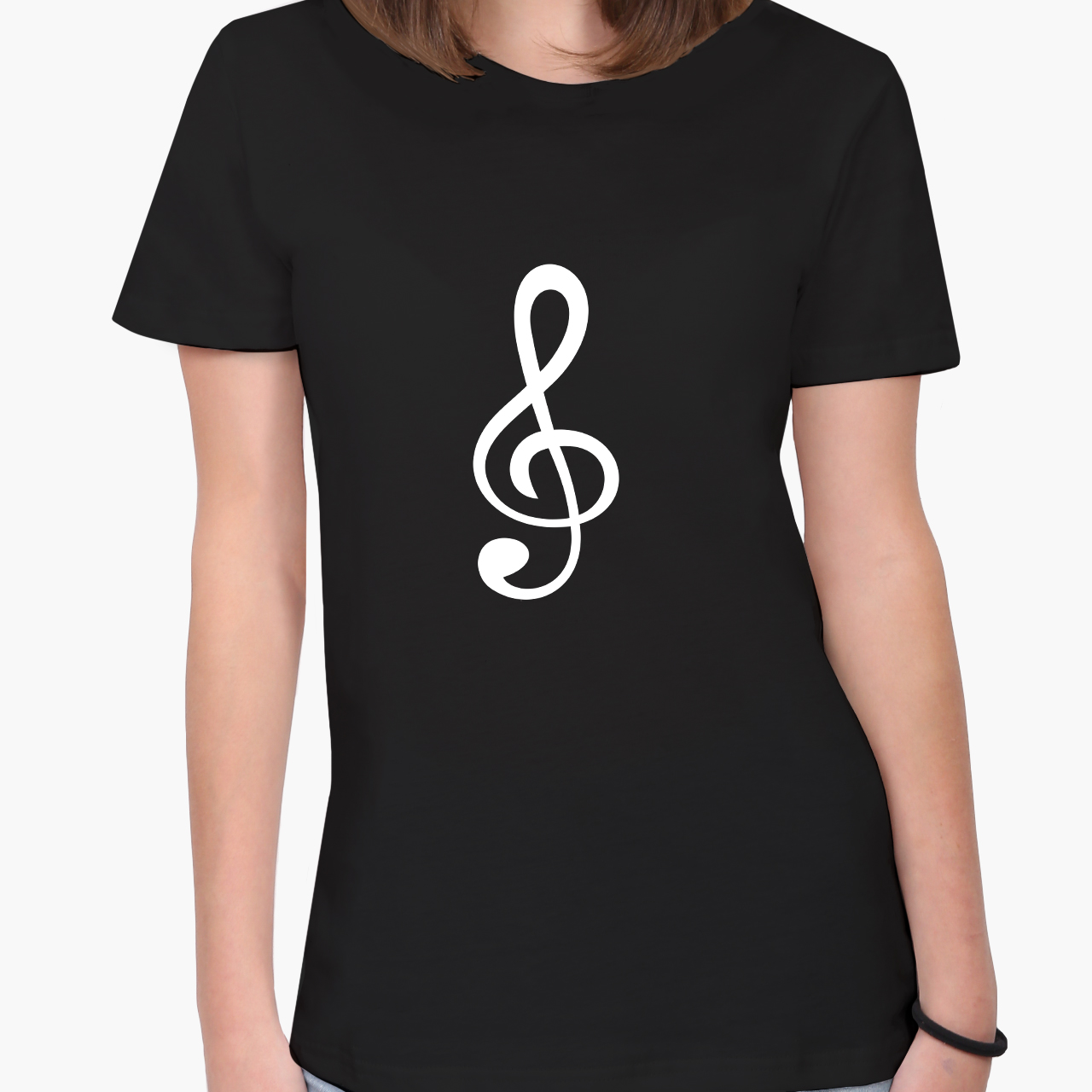 

Футболка женская Скрипичный ключ (Treble clef) (8976-2086-5) XXL Черная