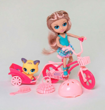 

Кукла с велосипедом O.M.Girly с питомцем и аксессуарами 57002