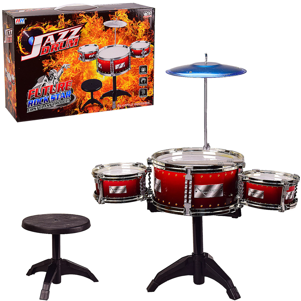 

Игровой набор Барабанная установка со стульчиком A-Toys 685-62A