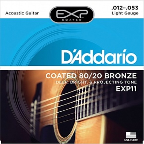 

D'Addario EXP11 Coated 80/20 Bronze 12-53 Light