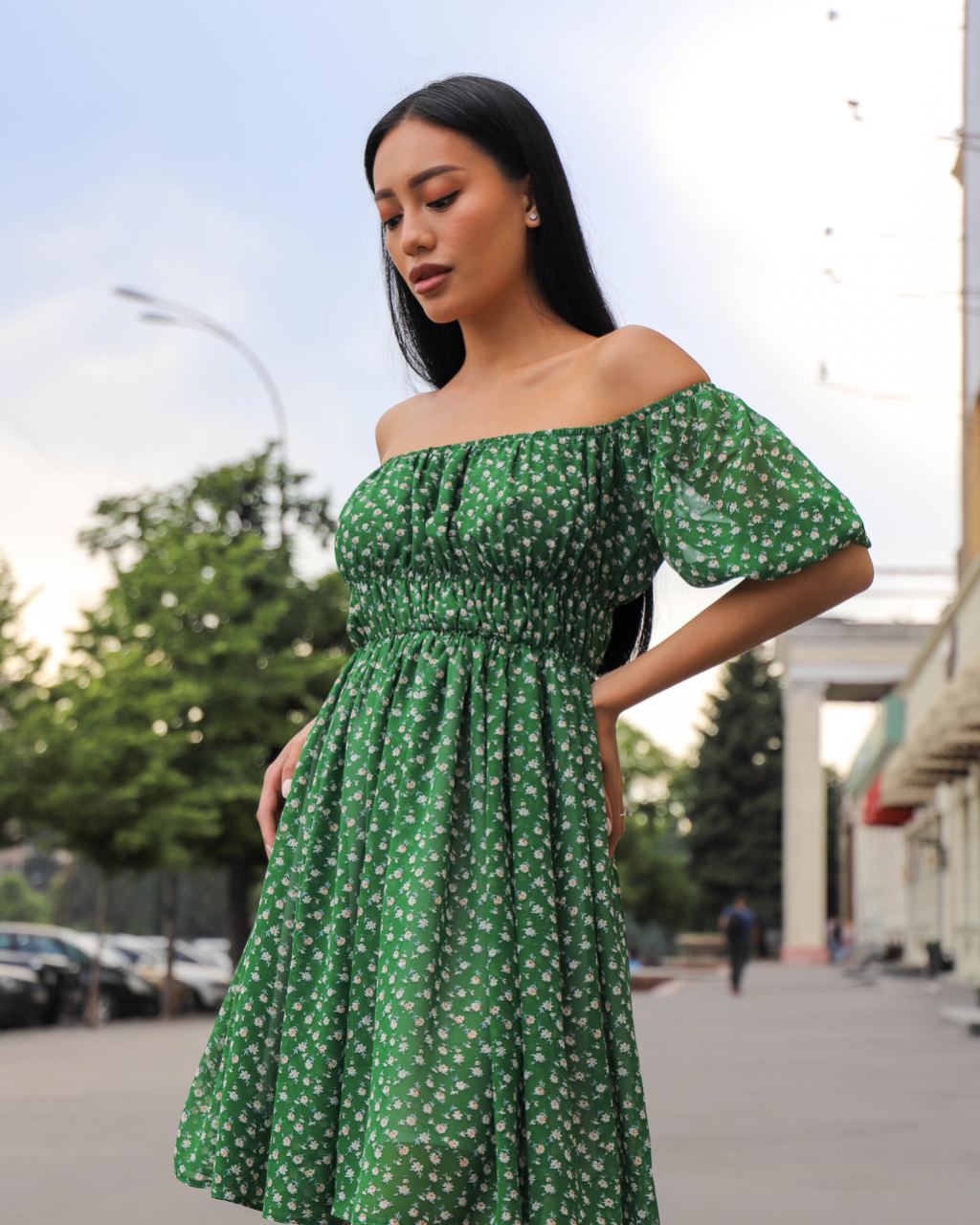

Платье из премиум шифон Зеленый S Shuna Comfort