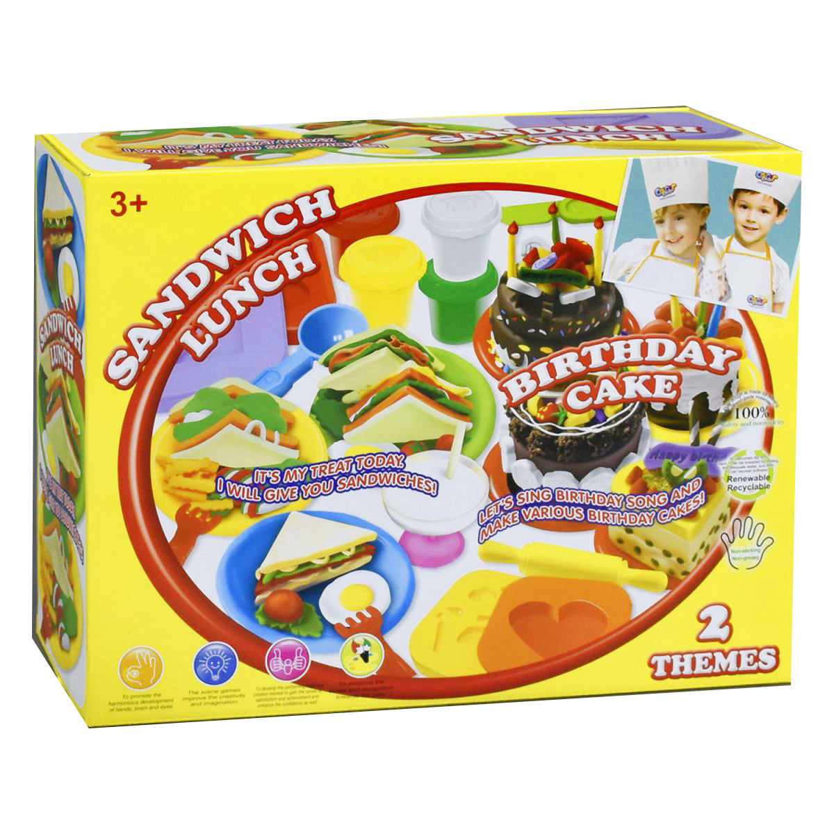 

Детский подарочный Набор для лепки и творчества Colour Dough "Кафе"+ фартук и шапочка
