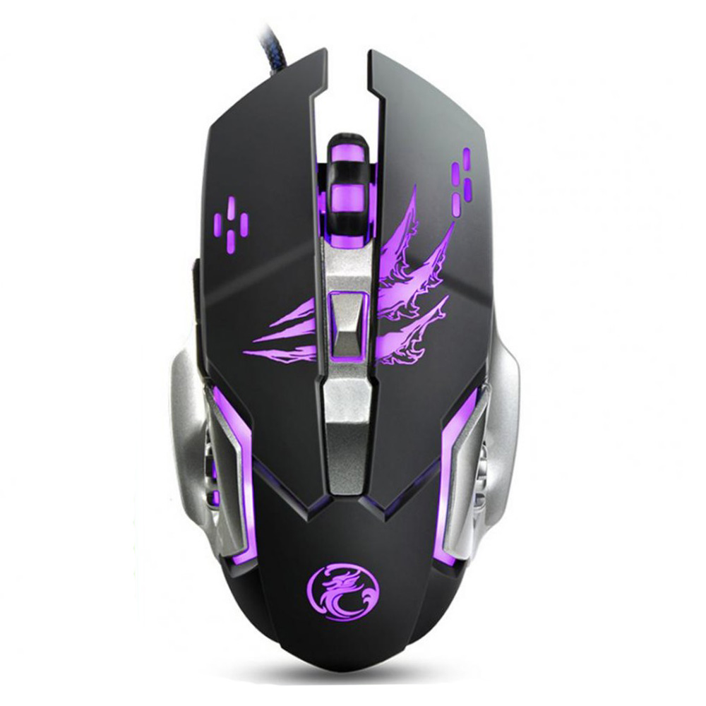 

Проводная игровая мышка iMICE A8 3200 DPI с подсветкой для ПК, ноутбуков, Black