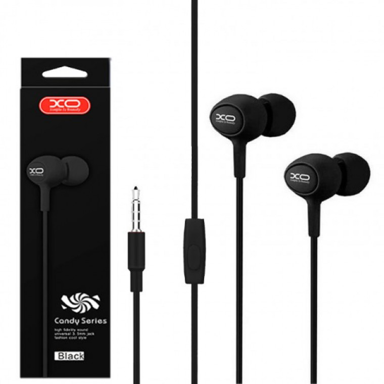 

Наушники XO S6 Black - Черные jack 3.5 с микрофоном