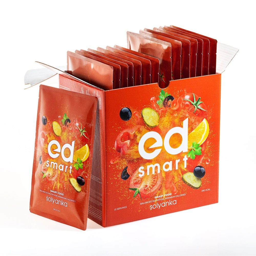 

ED Smart Солянка Energy Diet Solyanka суп густой консистенции сбалансированное питание для снижения веса 15 порционных пакетиков саше (73299)