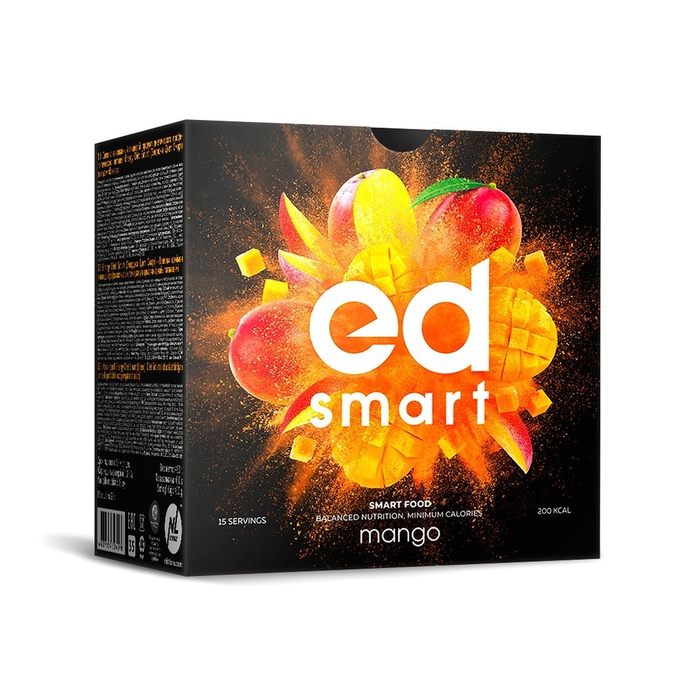 

Коктейль со вкусом спелого манго Energy Diet ED Smart 3.0 Mango сбалансированное питание для снижения веса 15 пакетиков-саше (73643)