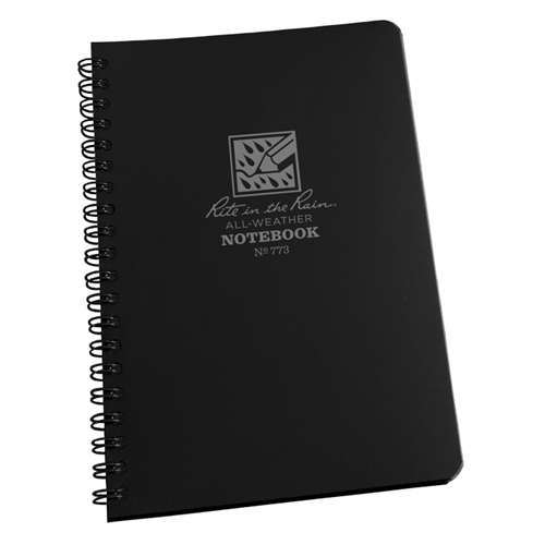 

Погодостойкий блокнот Rite In The Rain 973 SIDE-SPIRAL NOTEBOOK - 11,75*17,78см (4 5/8'x7') Чорний