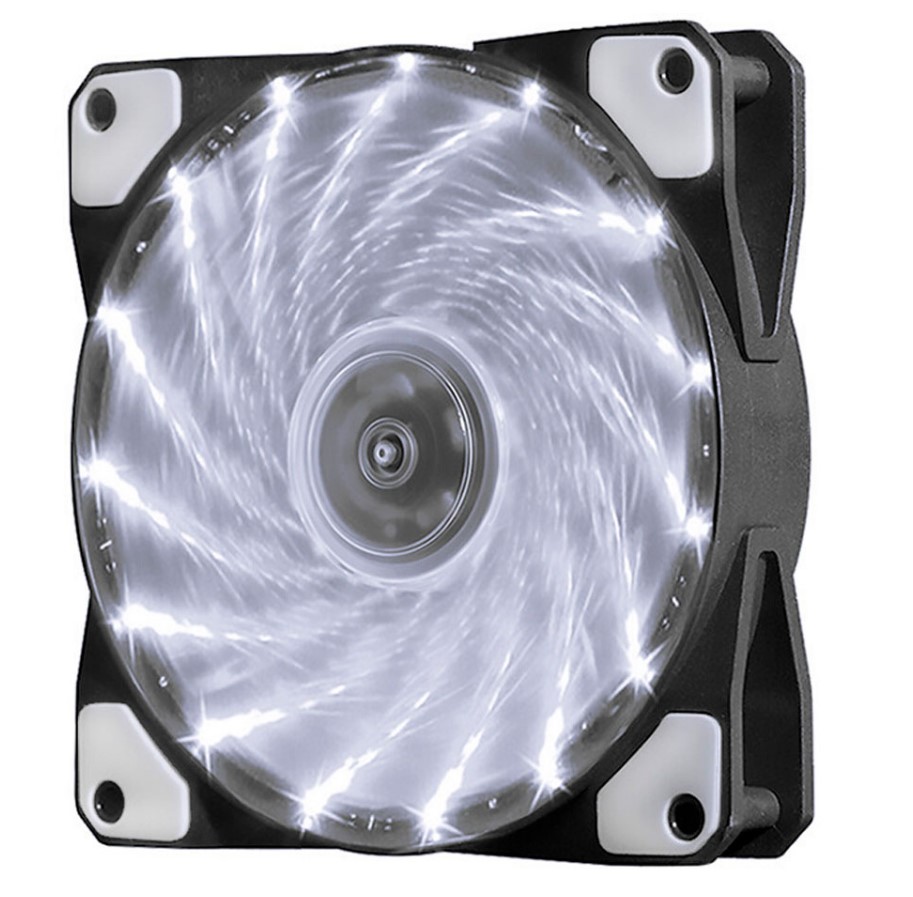 

Кулер корпусной Voltronic sleeve fan 3pin + 4pin - 120мм, 12V, 1100об/мин, 15LED, White