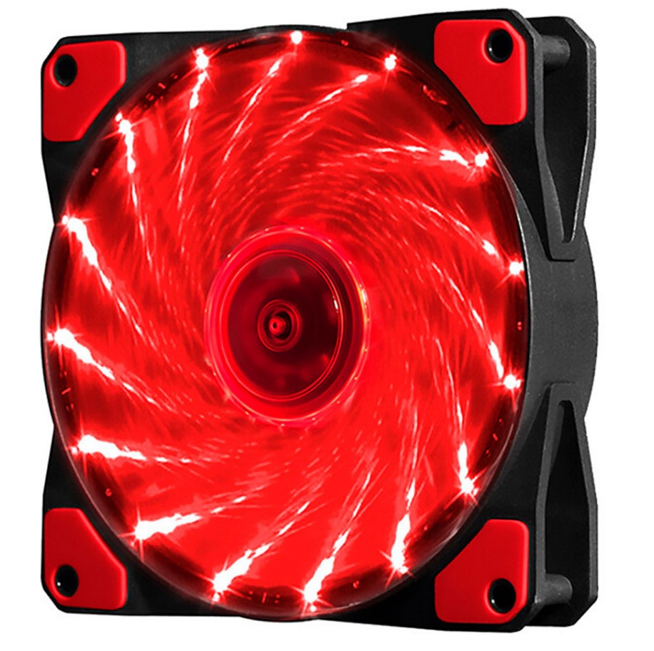 

Кулер корпусной Voltronic sleeve fan 3pin + 4pin - 120мм, 12V, 1100об/мин, 15LED, RED