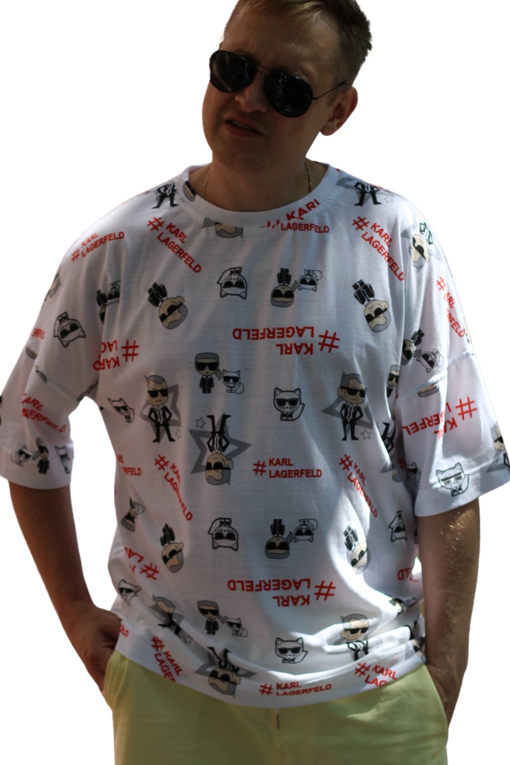 

Хлопковая футболка Karl Shopchik XXL белая
