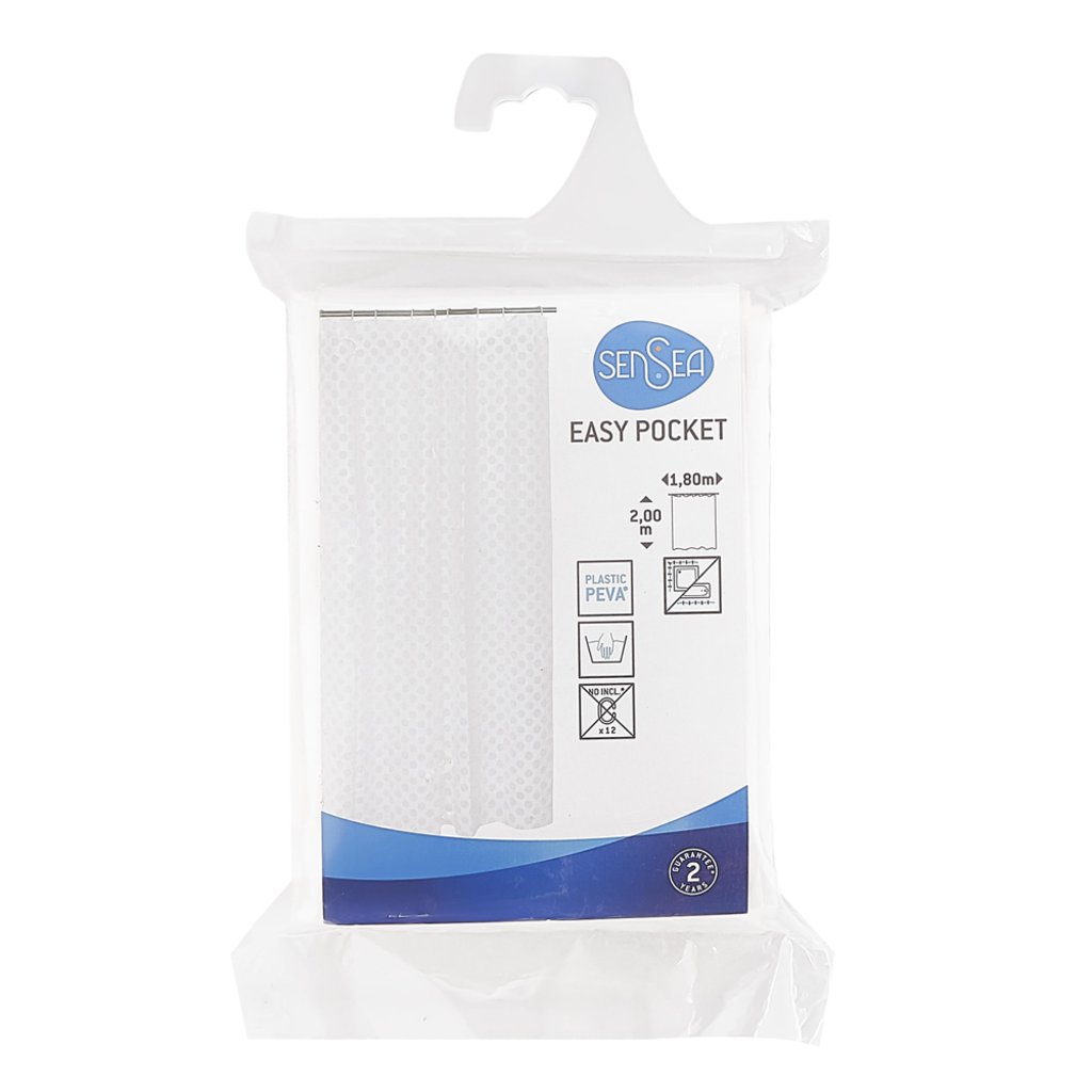 

Шторка для душа SENSEA Dots In White 180х200 см (12044844)