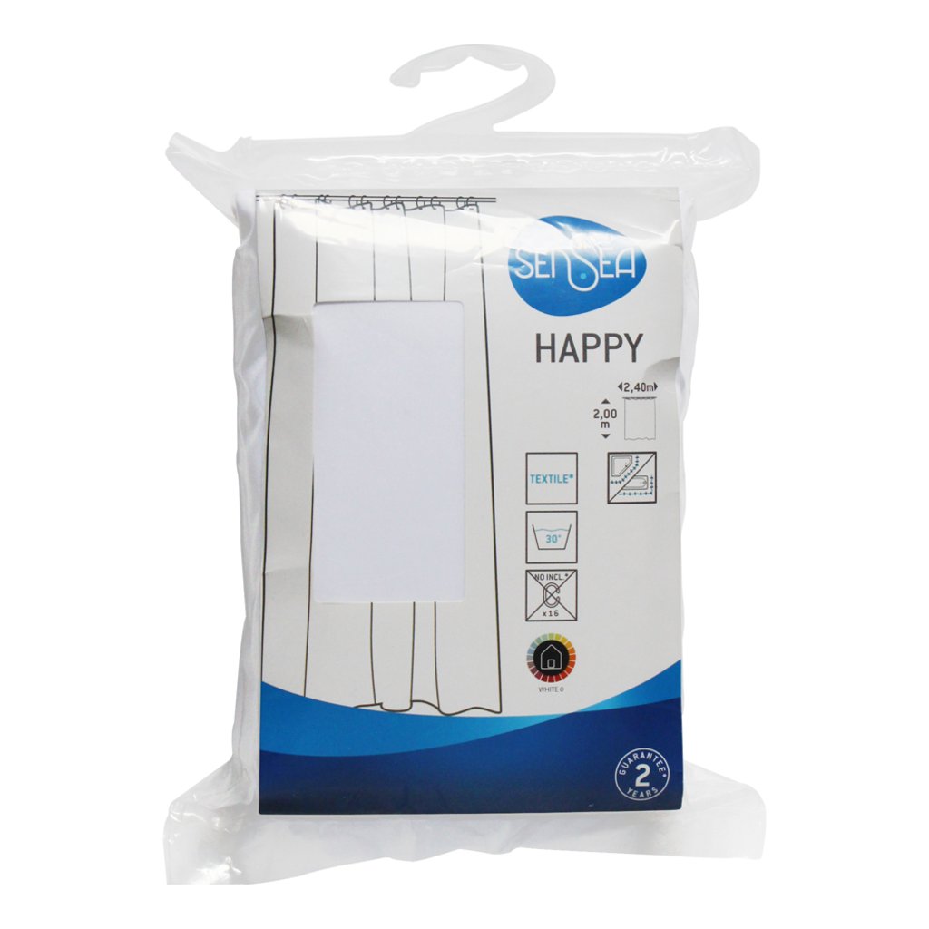 

Шторка для душа SENSEA White Happy 240х200 см (12044830)