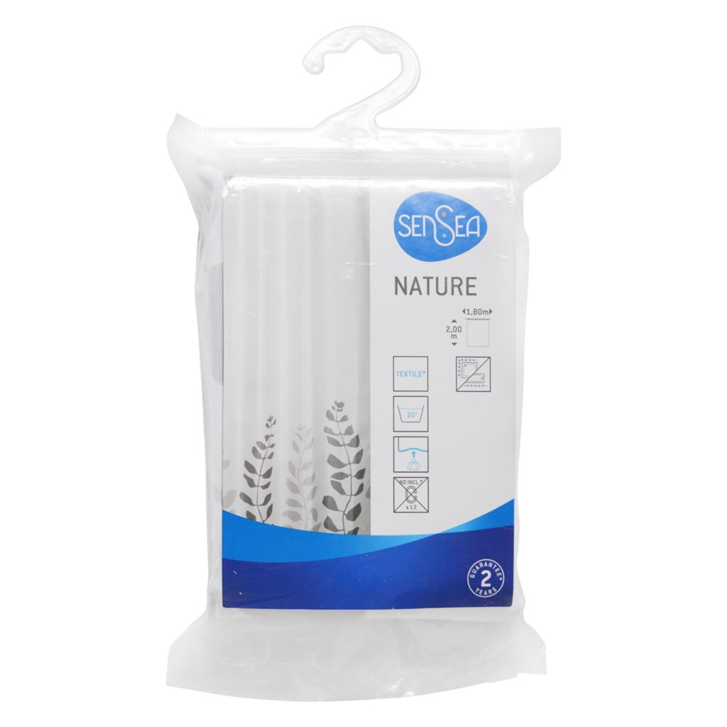 

Шторка для душа SENSEA Pattern White Leaf Nature 180х200 см (12044991)