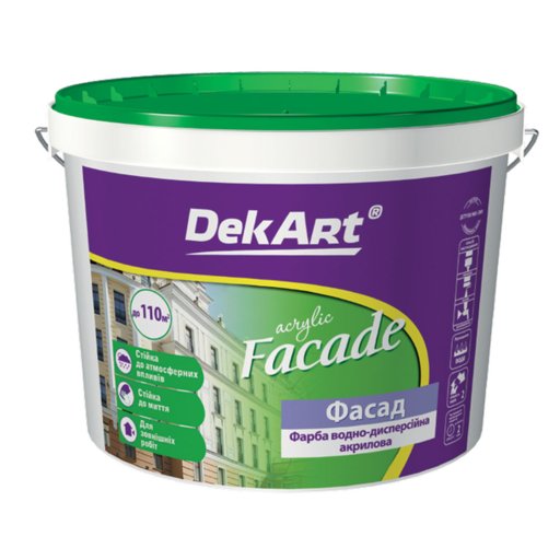 

Краска фасадная DekArt белая 12,6 кг (11589830)