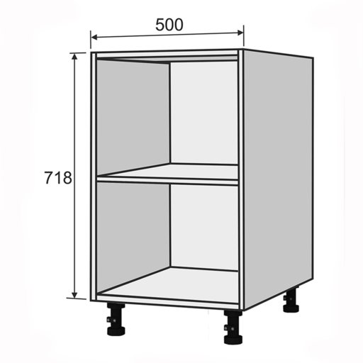 

Корпус нижний для шкафа МН Delinia 50х82 см белый
