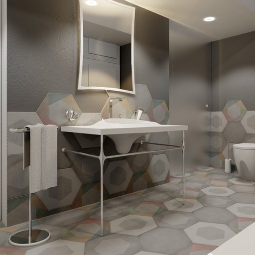 

Плитка для пола ATEM Гексагон Rainbow Miх 40х40 см 1,14 м.кв. (11647846)