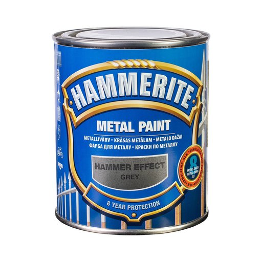 

Эмаль для металла Hammerite молотковая серая 0,75 л (10527671)
