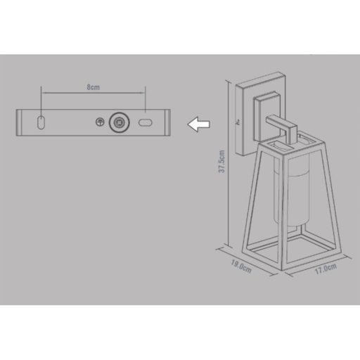 

Бра уличное Inspire вниз Hudson E27 60W IP44 (11898803)