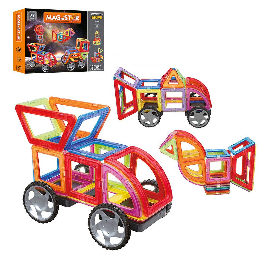 

Магнитный конструктор Limo Toy транспорт, 27 детали