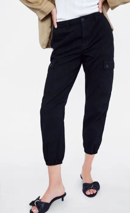 

Брюки Zara с карманами (L) черные 16-0061, Брюки Zara с карманами 40(L) черные 16-0061