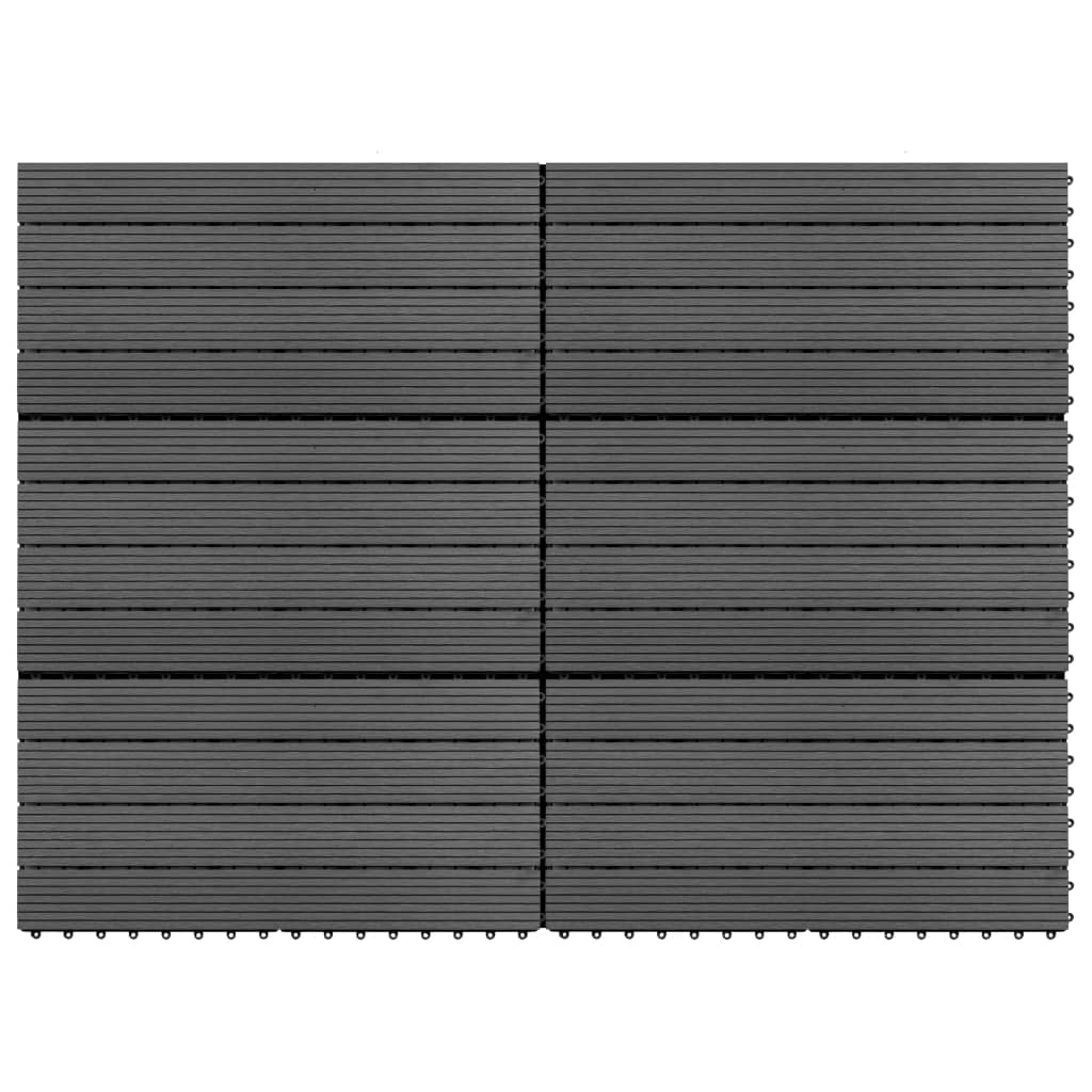 

Настильна плитка Shumee 6 шт. 60x30 см 1 м² ДПК сіра 49056