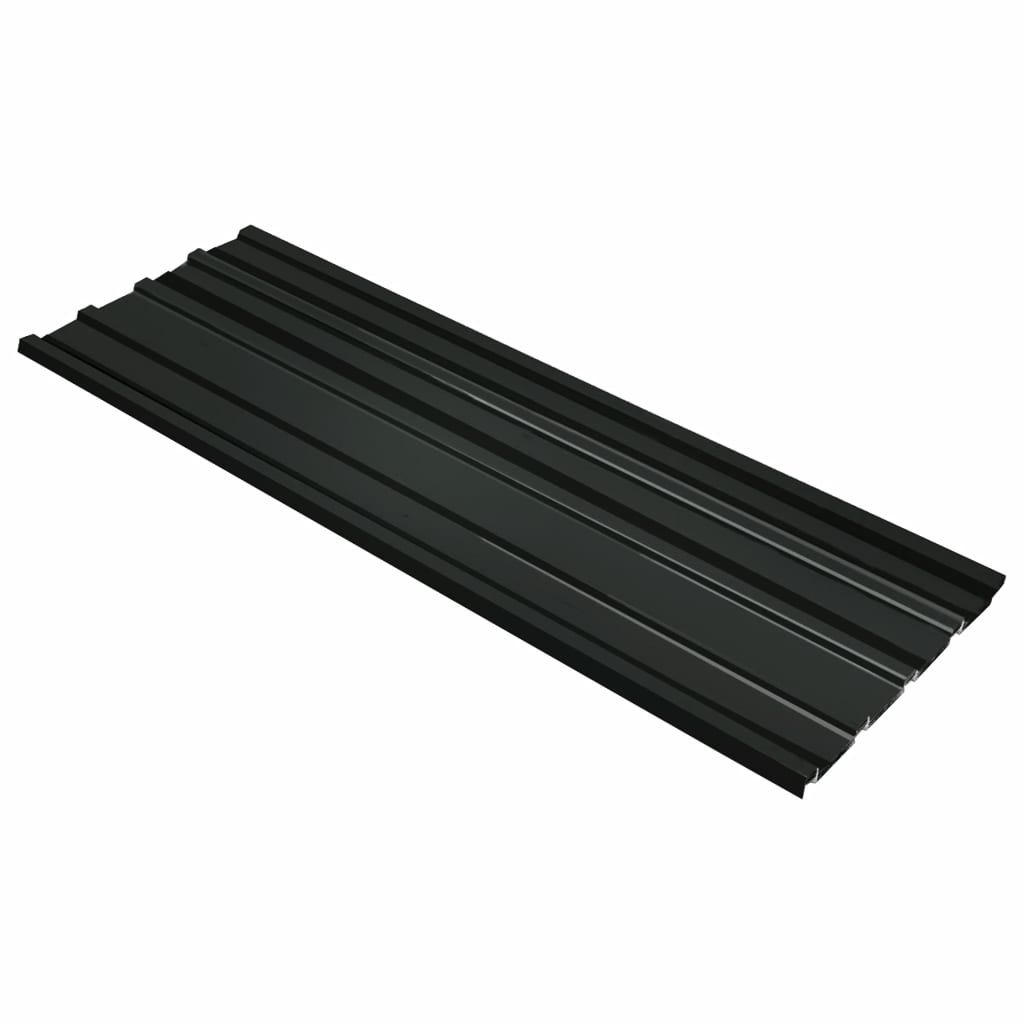 

Профнастил з оцинкованої сталі Shumee 12 шт. 129 х 45 см антрацит 145720