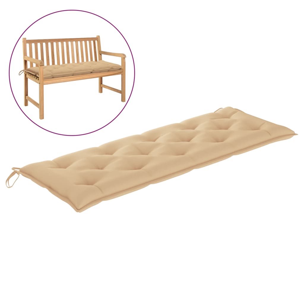 

Подушка для садової лавки Shumee бежева 150x50x7 см тканина 314959