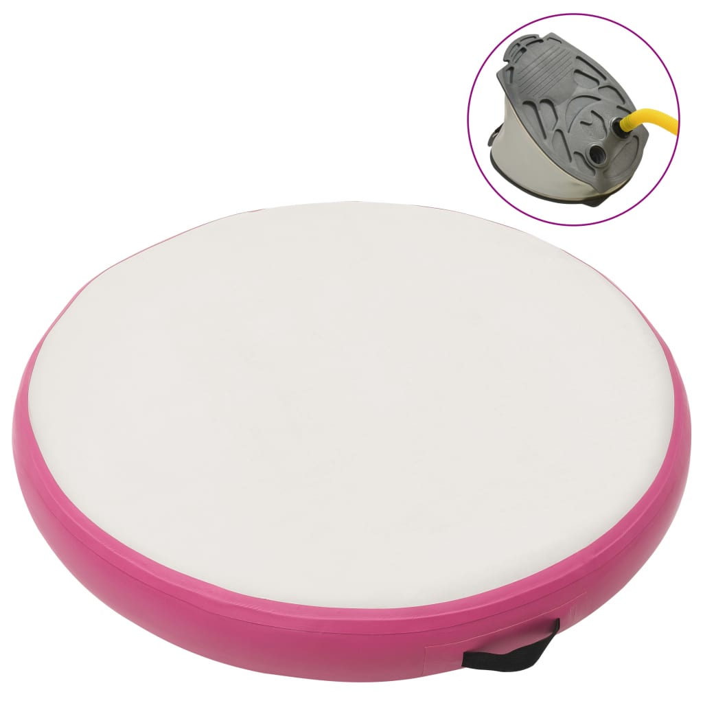 

Гімнастичний мат з насосом Shumee 100x100x15 см ПВХ рожевий 92706