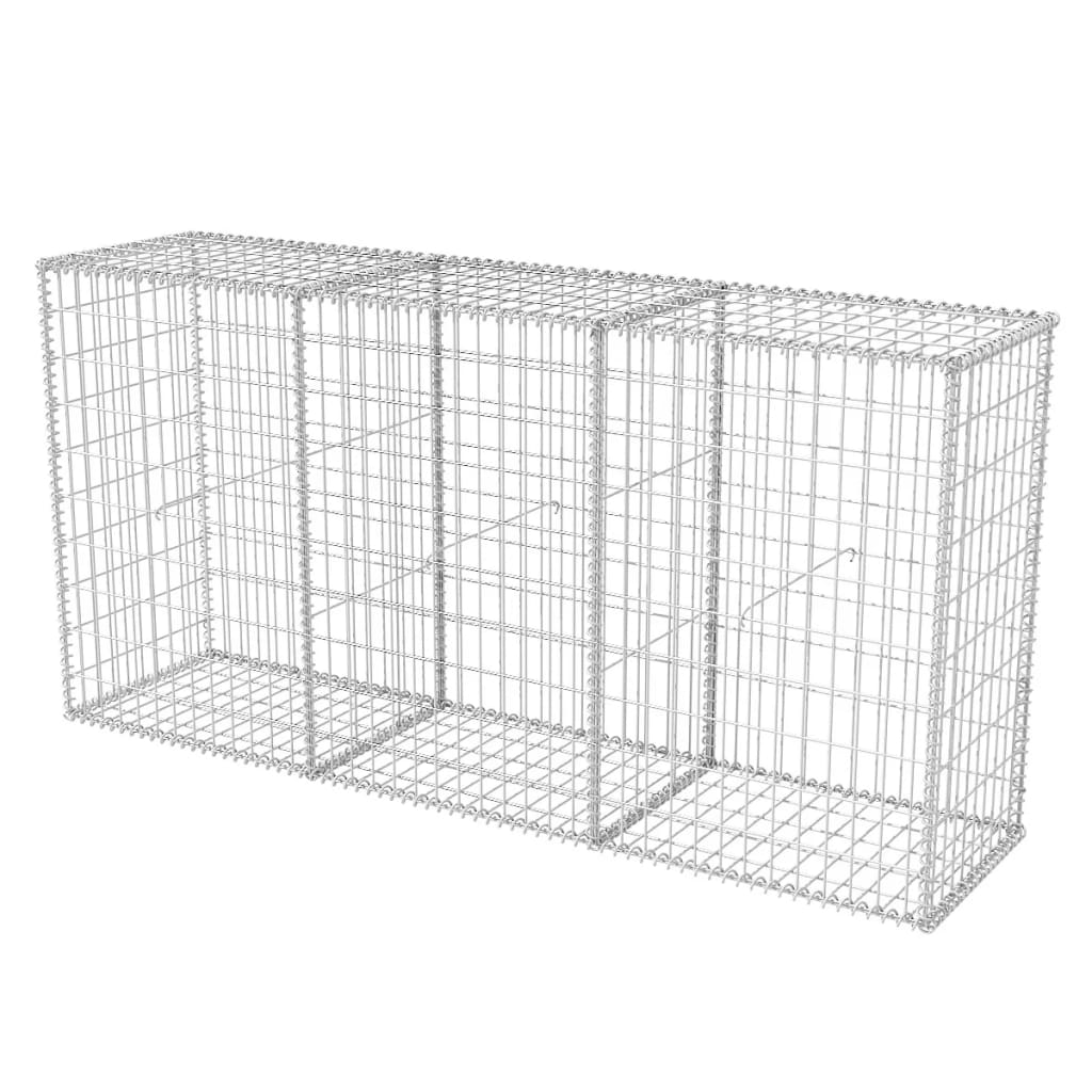 

Габіоновий кошик Shumee 200 x 50 x 100 см оцинкована сталь срібло 142552