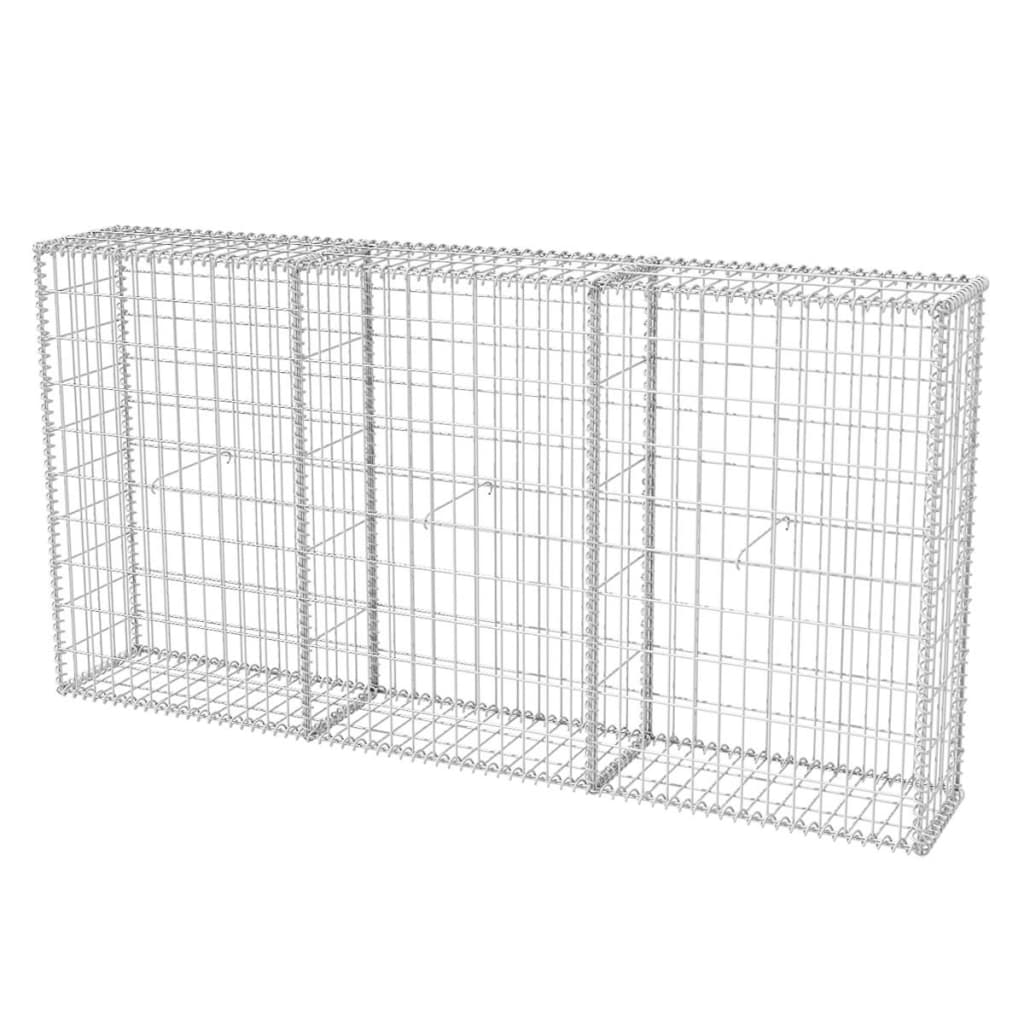 

Габіоновий кошик Shumee 200x30x100 см оцинкована сталь срібло 142548