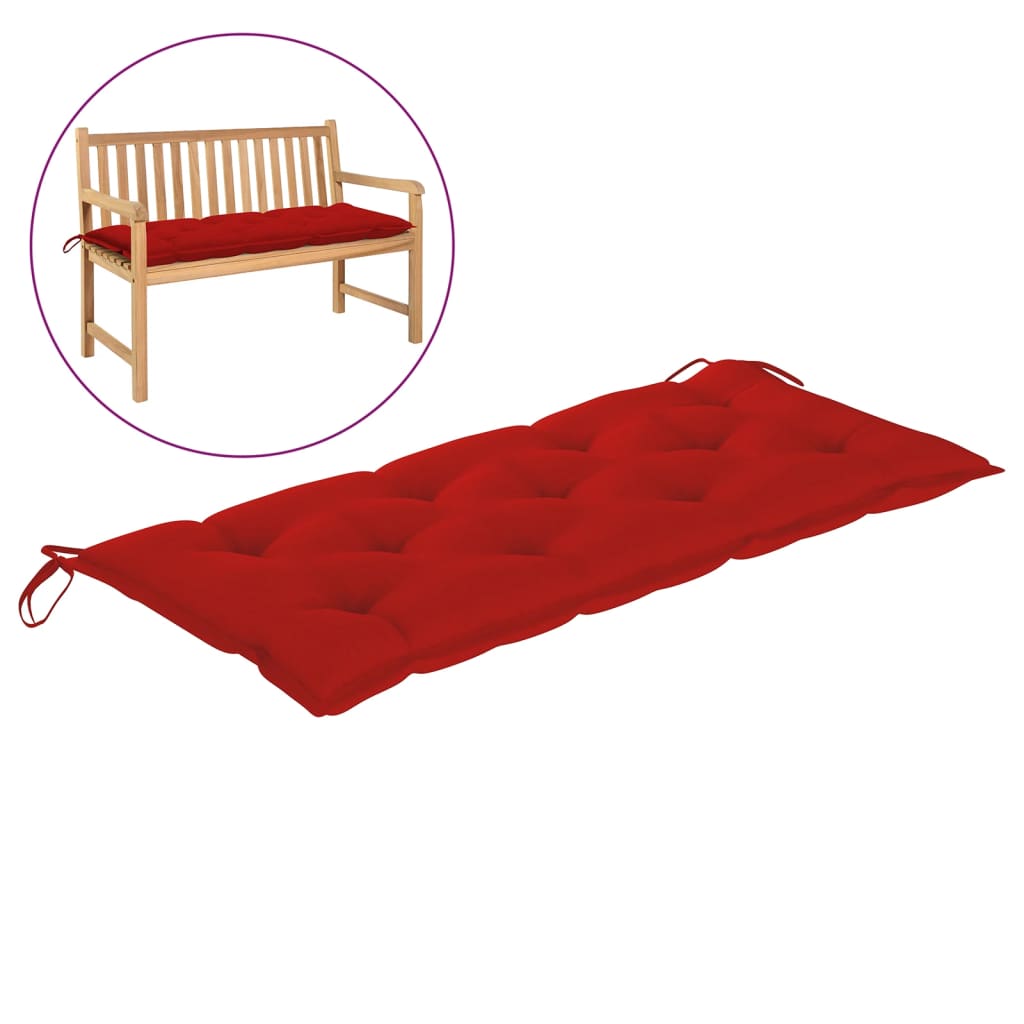 

Подушка для садової лавки Shumee червоний колір 120x50x7 см тканина 314950