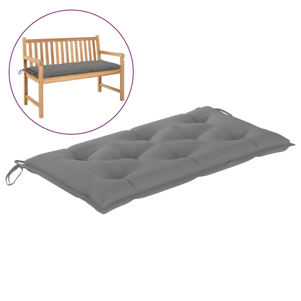 

Подушка для садової лавки Shumee сірий колір 100x50x7 см сіра тканина 314933