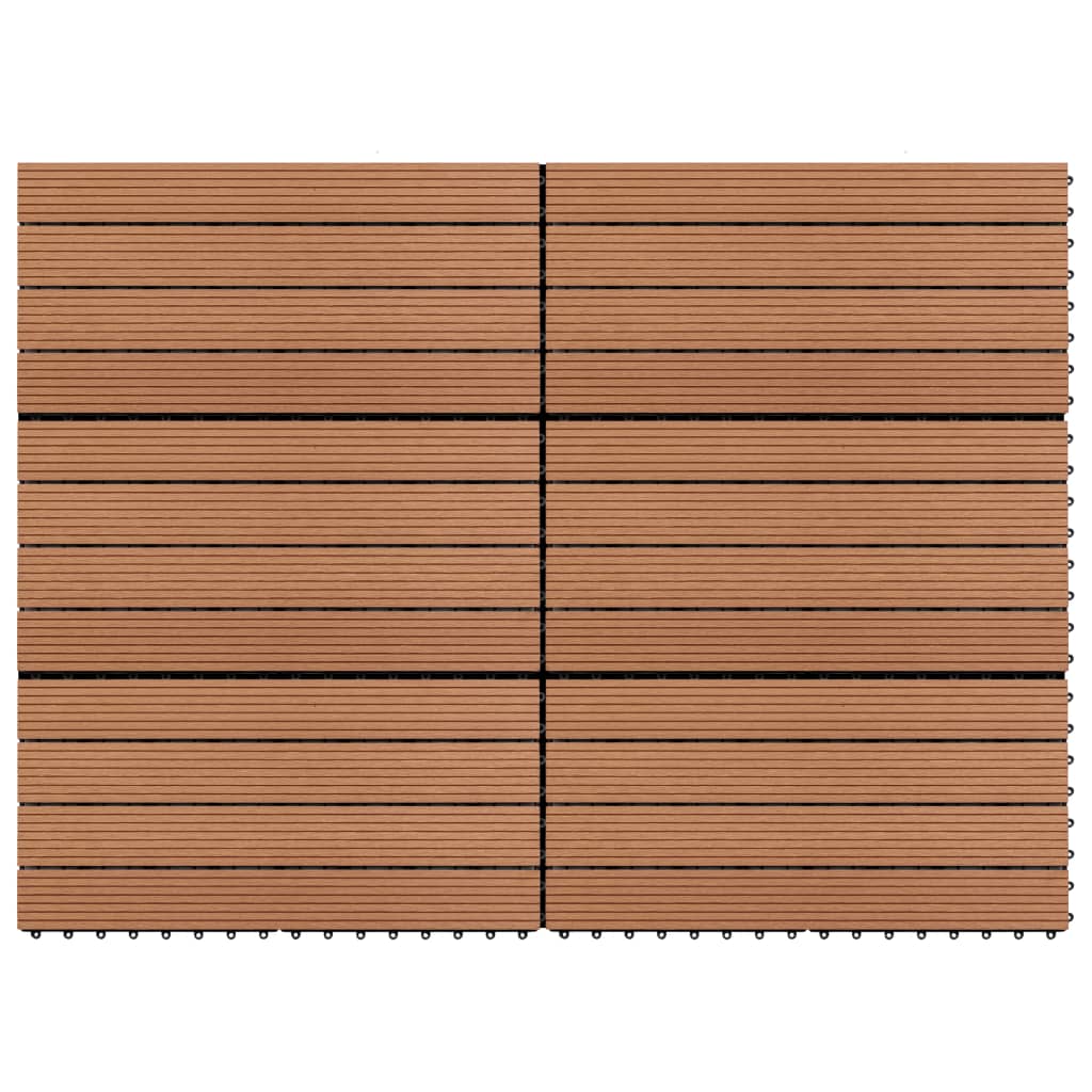 

Настильна плитка Shumee 6 шт. 60x30 см 1 м² ДПК коричнева 49055