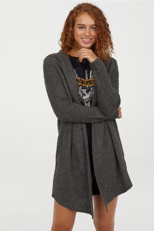 

Кардиган H&M с капюшоном  серый 15-0029, Кардиган H&M с капюшоном XL серый 15-0029