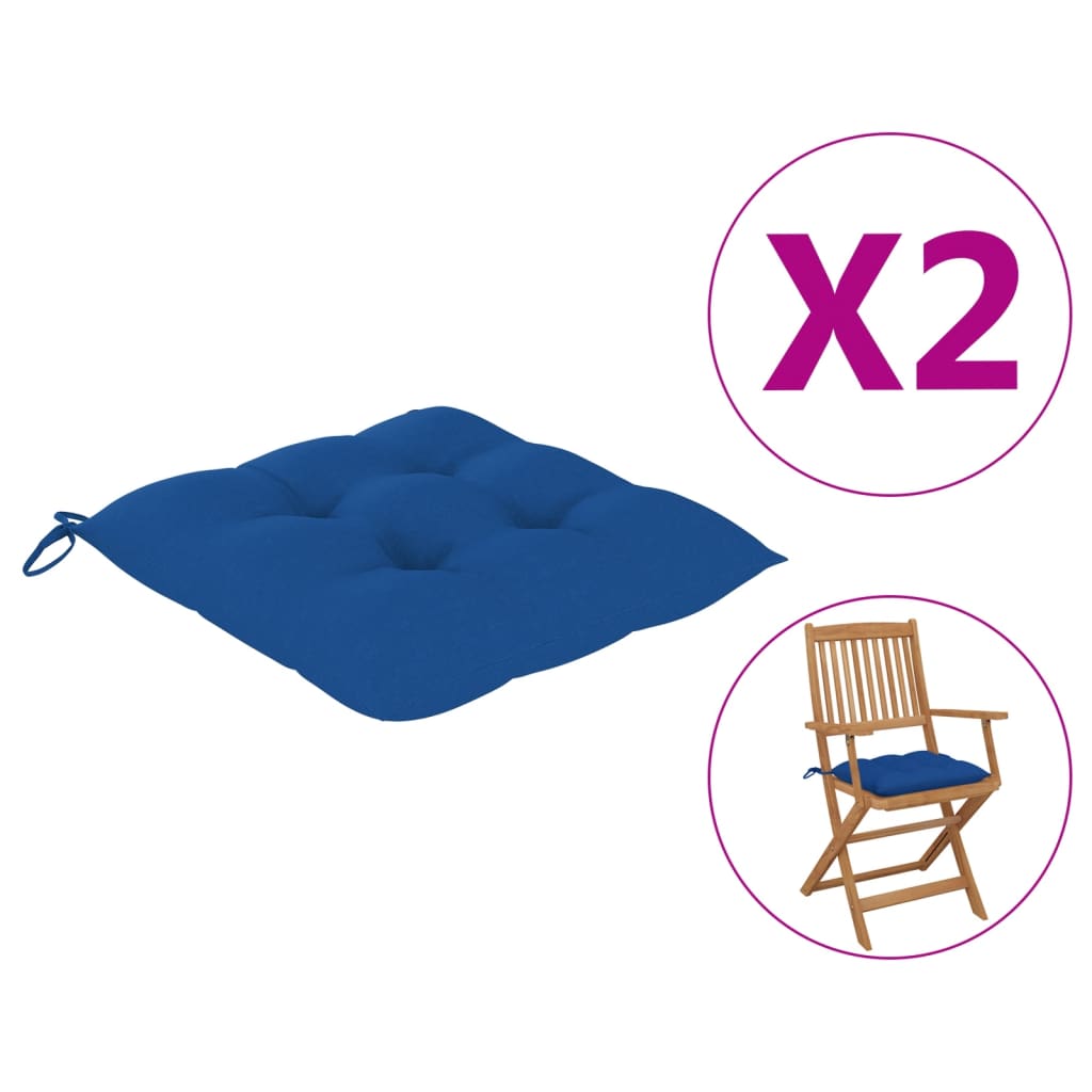 

Подушки на стільці Shumee 2 шт. Сині 40x40x7 см тканина 314890