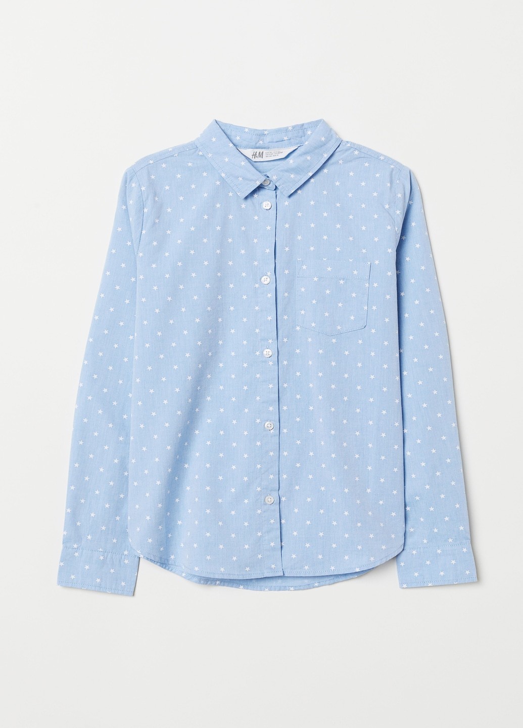 

Рубашка H&M хлопковая 164 голубая 3-0022
