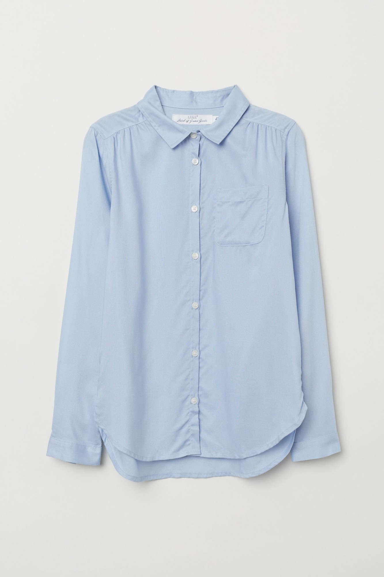 

Рубашка H&M с длинным рукавом 170 голубая 3-0044