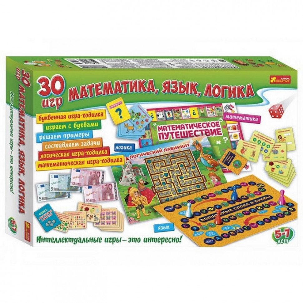 

Интерактивная игра Ranok-Creative Большой набор 30 игр Математика, язык, логика 12120111