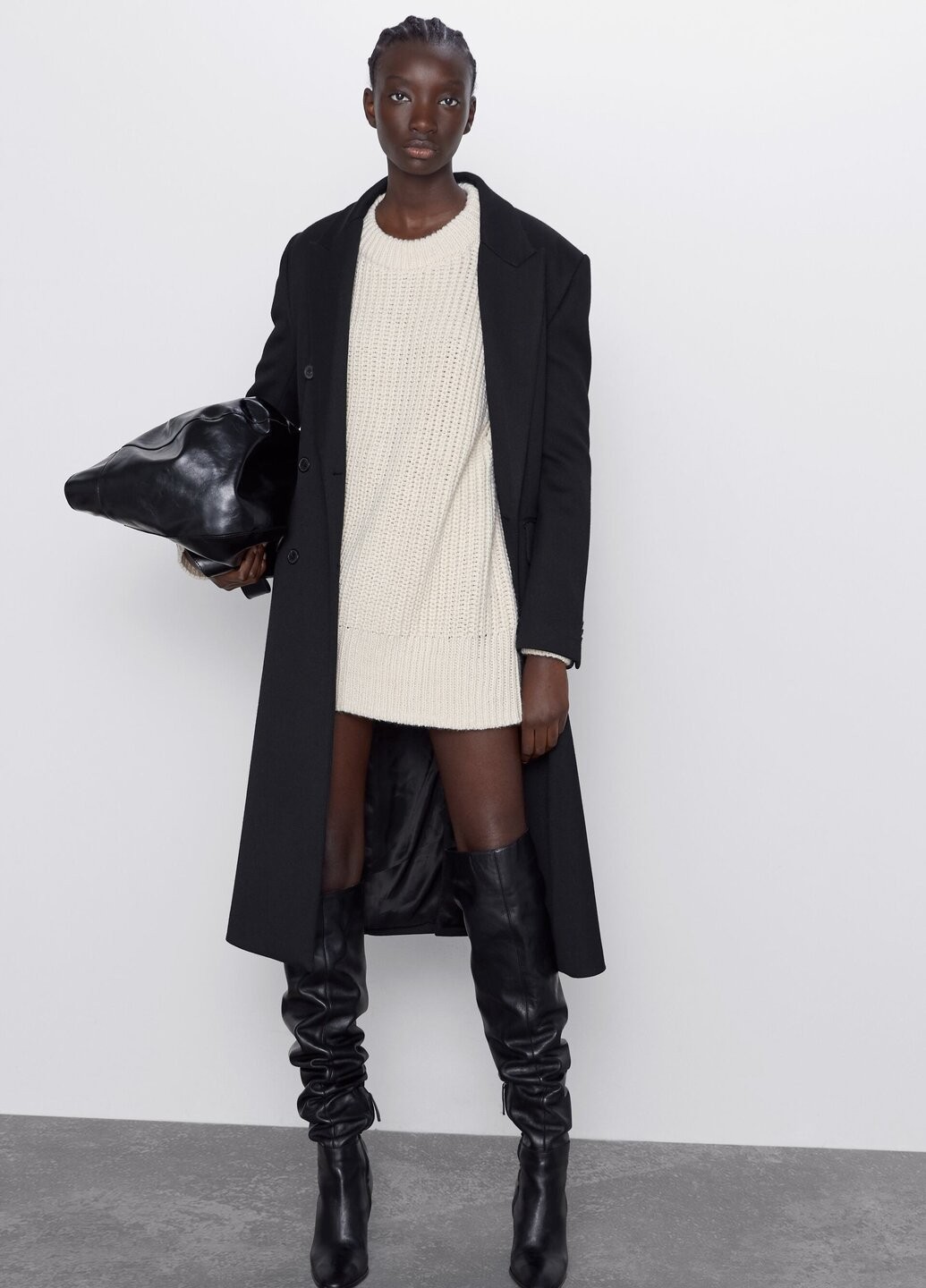 

Свитер Zara оверсайз S молочный 15-0039