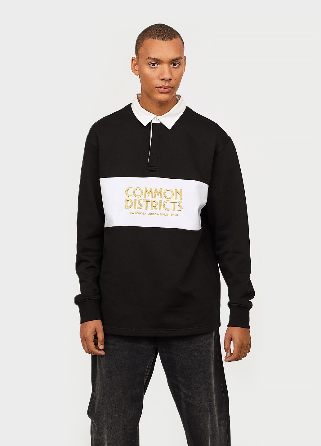 

Поло H&M с длинным рукавом XS черное 24-0005
