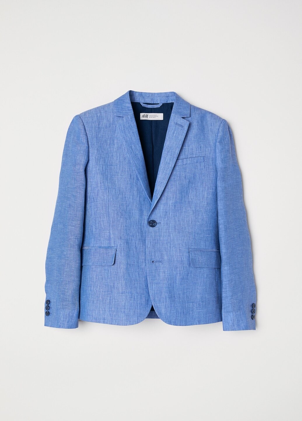

Пиджак H&M льняной 170 голубой 9-0082