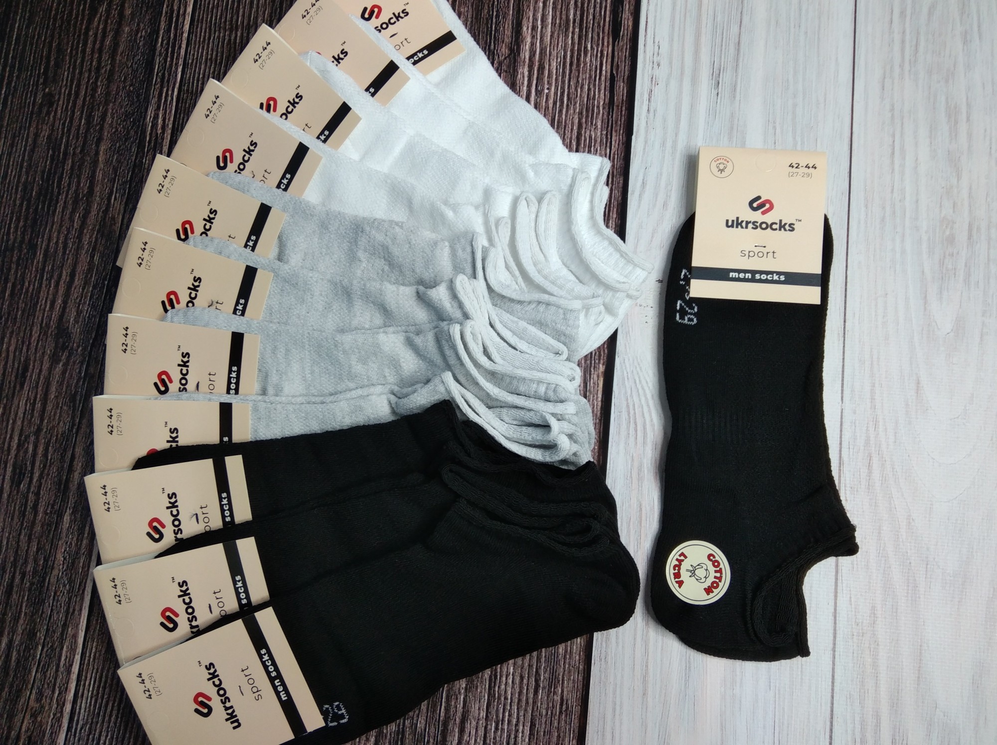 

Мужские носки-следки Ukrsocks сетка ассорти | 12 пар, Мужские носки-следки Ukrsocks сетка ассорти 25-27| 12 пар