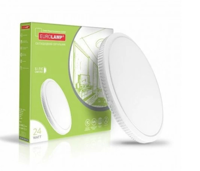 

Светильник светодиодный Eurolamp накладной круглый 24Вт 4000K LED-MR-24W/4-N9