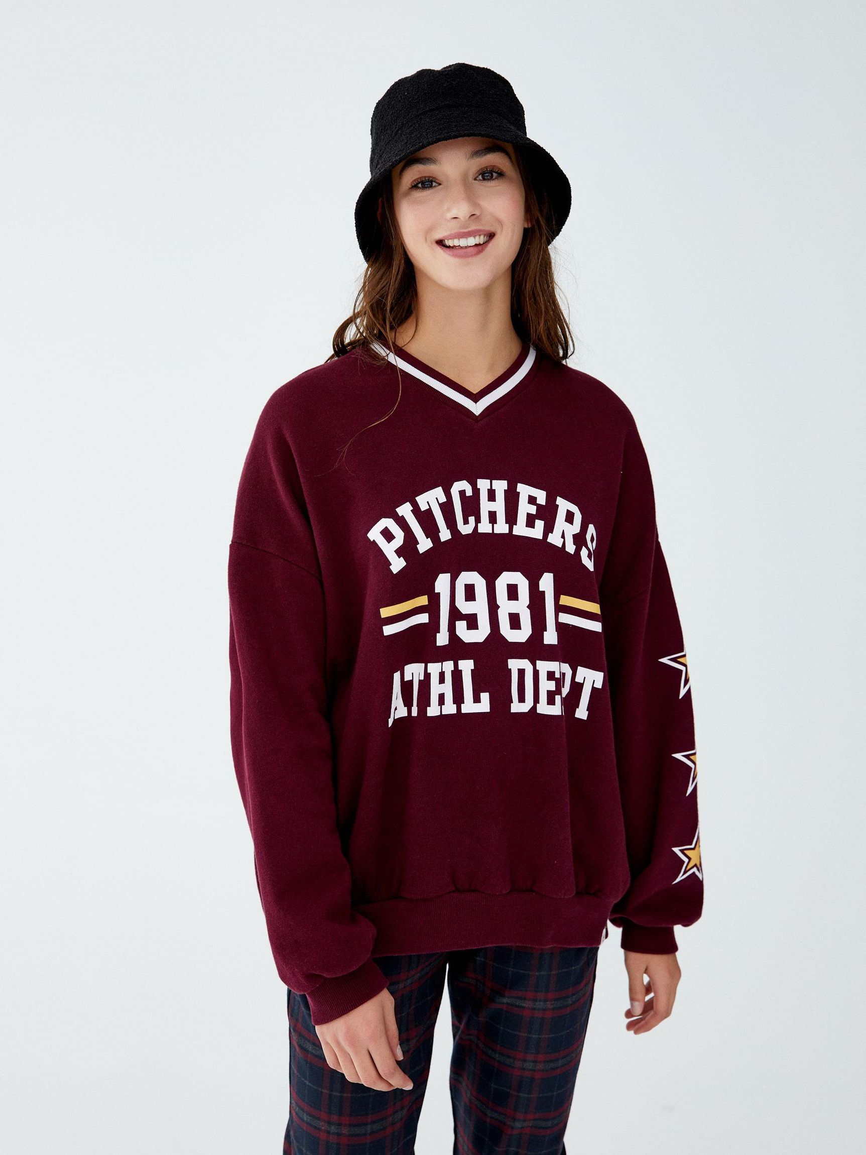 

Свитшот Pull & Bear 5590/310/681 S Бордовый