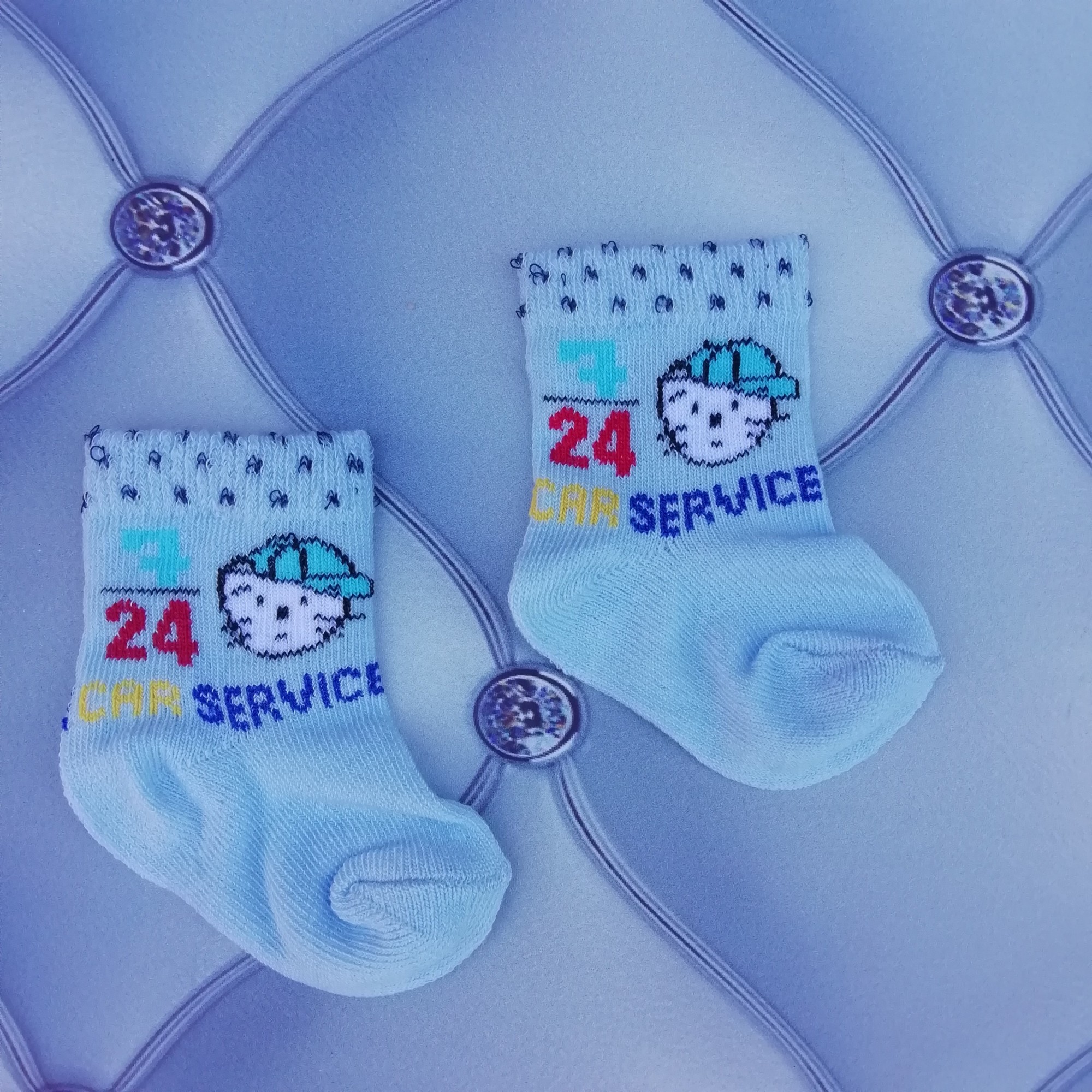 

Носки для новорожденных Car service Kral - р голубой, Носки для новорожденных Car service Kral 6-8 р голубой