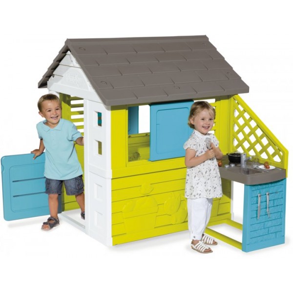 

Детский летний домик Pretty House "Радужный" с кухней Smoby