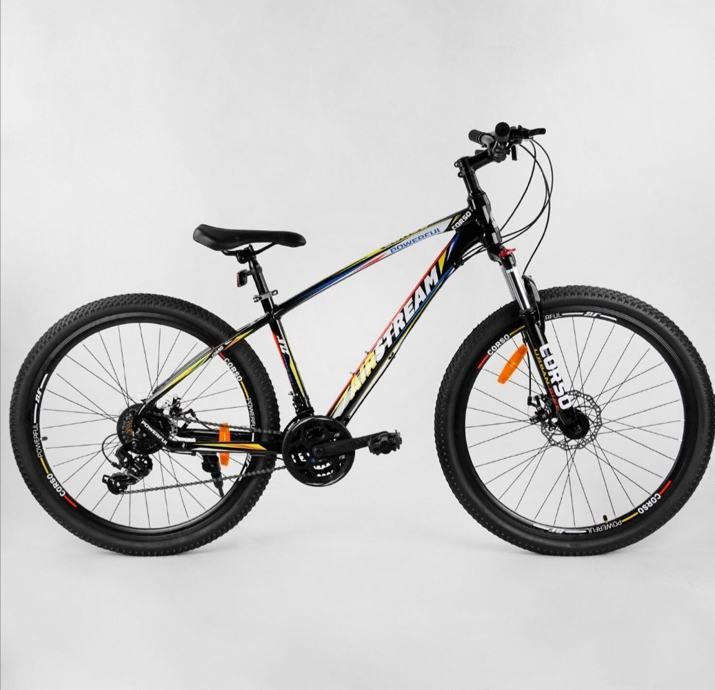 

Велосипед Спортивный CORSO аirStream 27.5 дюймов черно желтый