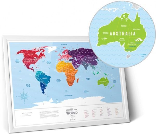 

Cкретч-карта 1DEA.me "Travel Map Silver World (англ.)"